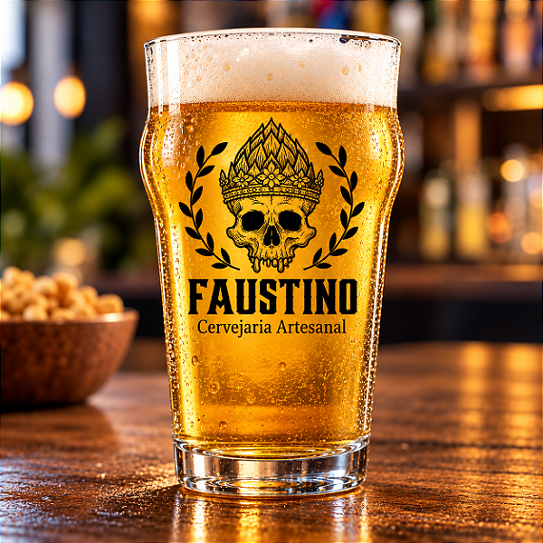 Copo Stout 473ML personalizado na gravação UV