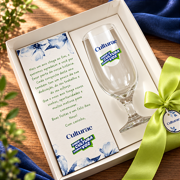 Kit Corporativo Taça Windsor Cerveja 300ml + Caixa com Visor Personalizada
