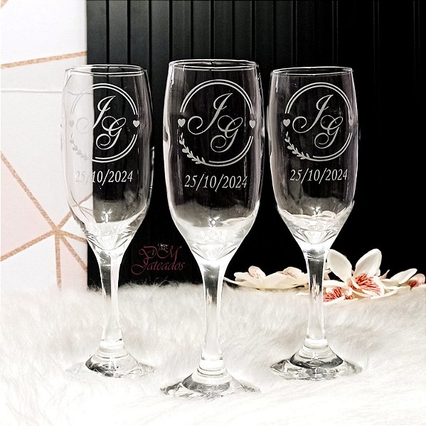 Taça para champanhe vidro personalizada - Windsor