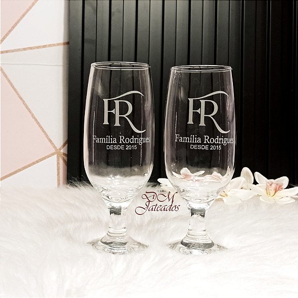Taça Floripa para cerveja personalizada jateada