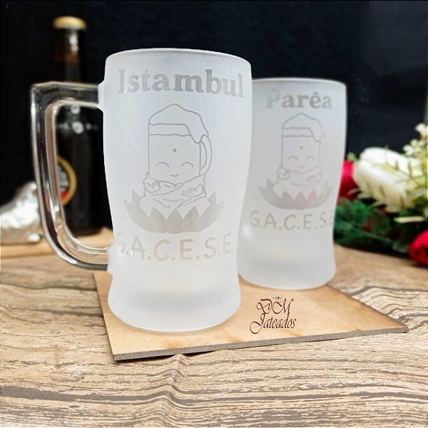 Caneca para chopp Taberna 340 ml - Jateamento total