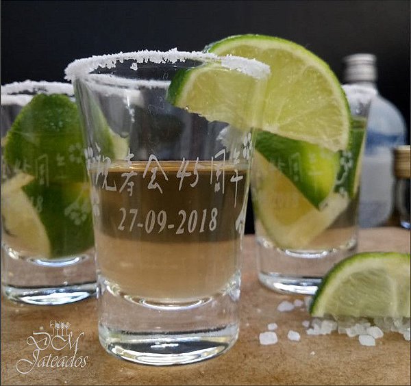 Copo de Dose personalizado arte jateada - Uni.