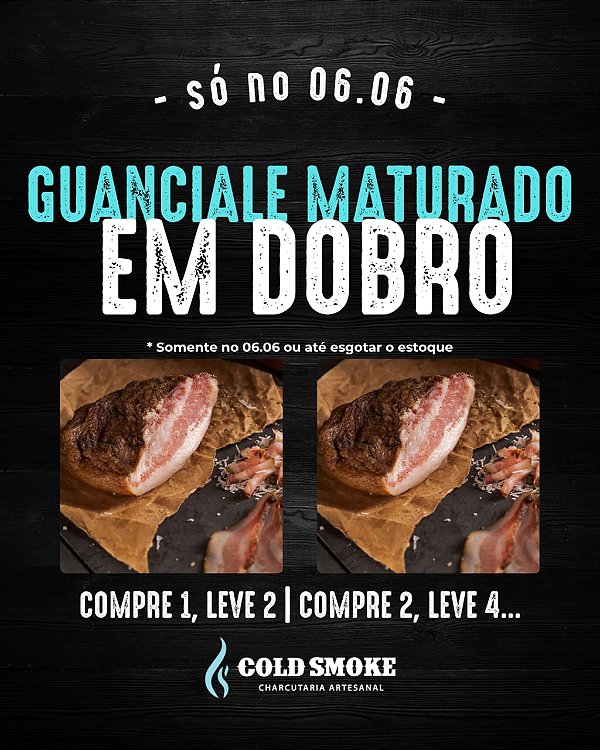 Guanciale em DOBRO - Somente no 6.6