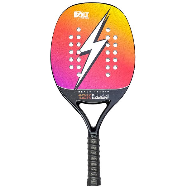 Raquete de Beach Tennis Lightning Bolt Rainbow 12k Full Carbon