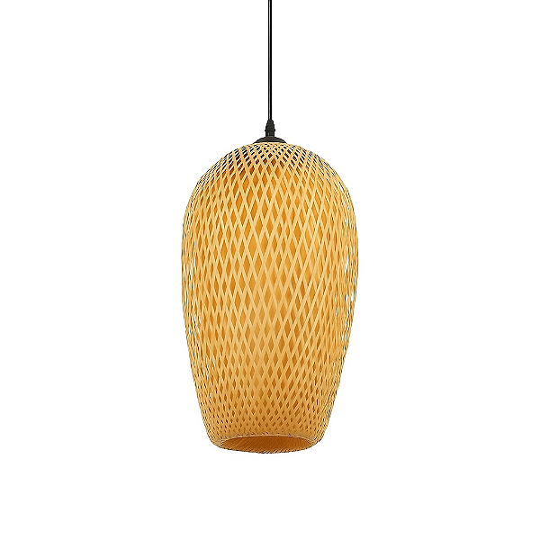 Lustre Pendente Java White Arrow em Bambu Natural – 40x20 cm