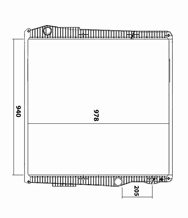 Radiador de Água do Moto Scania Serie 6 Aplicado G360, 400, 440, 480