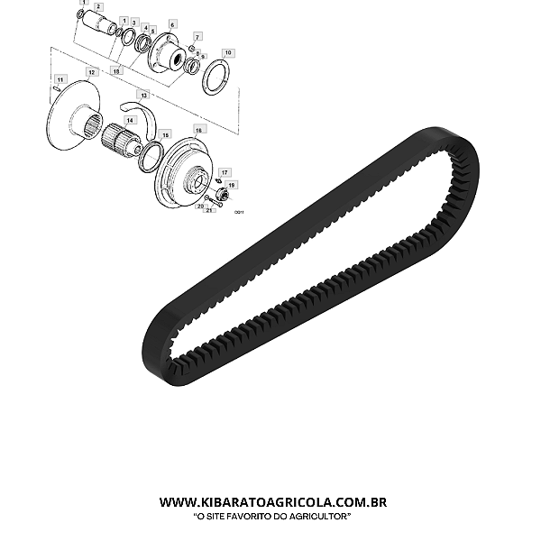 CORREIA VARIADOR DO CILINDRO COLHEITADEIRA JD POSI-TORQ