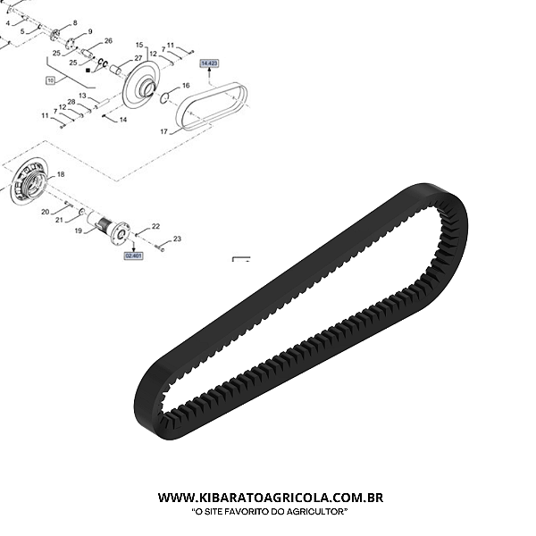 CORREIA ROTOR COLHEITADEIRA CR NH