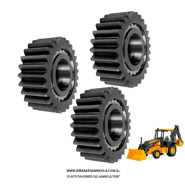 KIT COM 3 ENGRENAGEM COM ROLAMENTO TRAÇÃO DIANTEIRA  RETRO JOHN DEERE 310K/310L