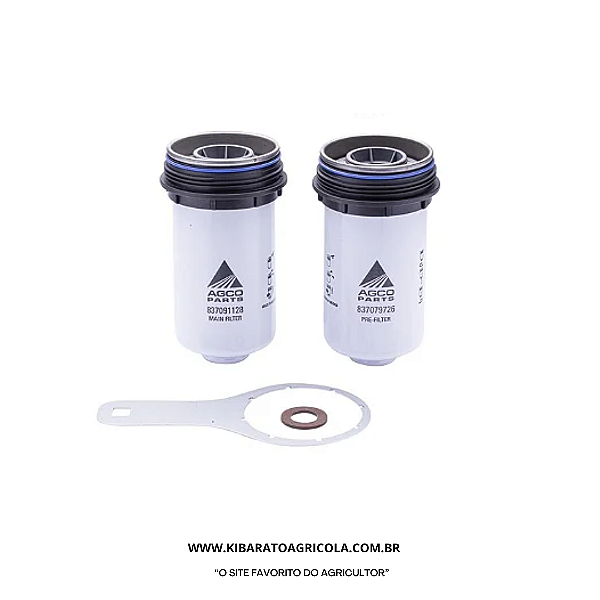KIT FILTROS COMBUSTIVEL  MF/VALTRA ELETRÔNICO 837091129/837091128/937079726