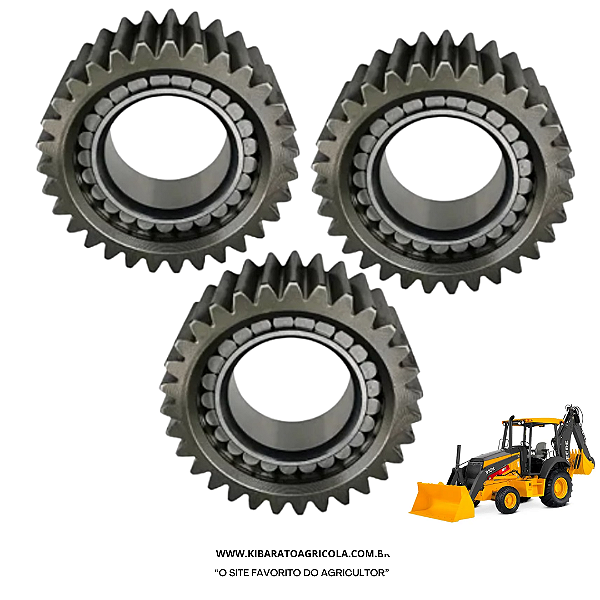 KIT COM 3 ENGRENAGEM COM ROLAMENTO TRAÇÃO TRASEIRA  RETRO JOHN DEERE 310K/310L
