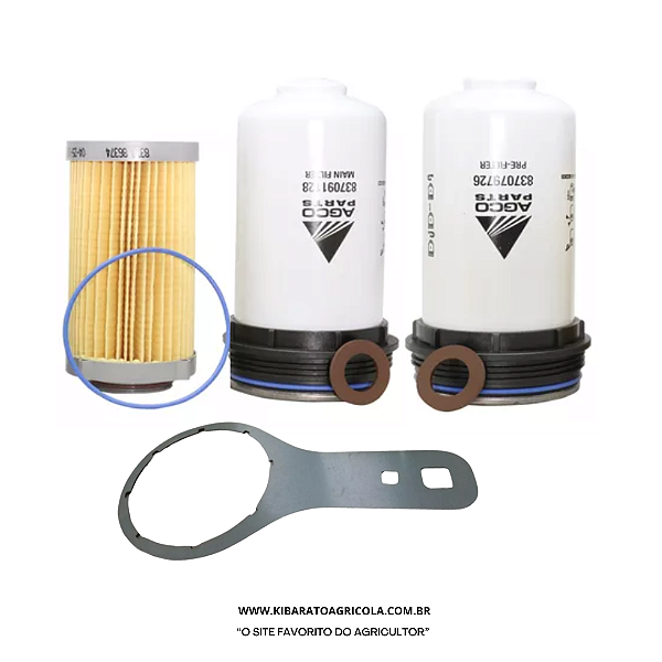 KIT FILTROS COMBUSTIVEL  MF/VALTRA ELETRÔNICO 837091129/837091128/937079726