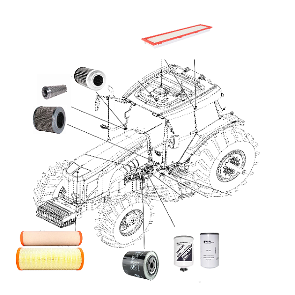 FILTRO TRATOR MF 7350/7370/7390/7415 FILTRO DIESEL BLINDADO