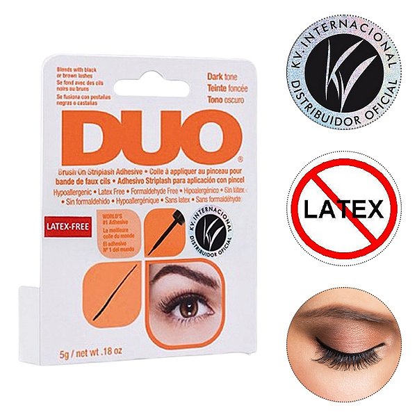 Cola Duo Preta Com Pincel 5g para Cílios Postiços Brush On Striplash Adhesive