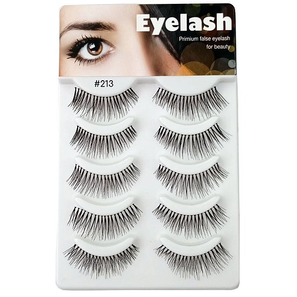 Cílios Postiços Eyelash c/5 Pares N.213 (Origem: Vietnam)