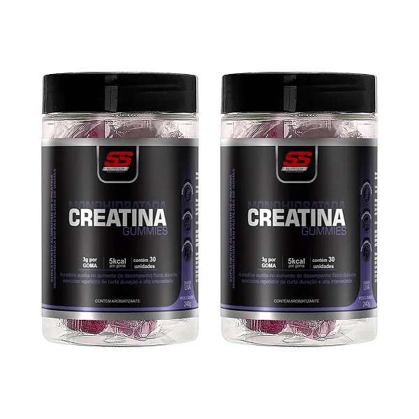 Creatina Gummies SS Nutrition - Sabor Uva - Kit c/ 2 Potes