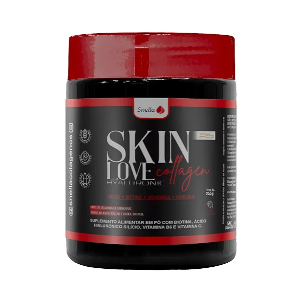 Colágeno Skin Love Hyaluronic - Sabor Morango