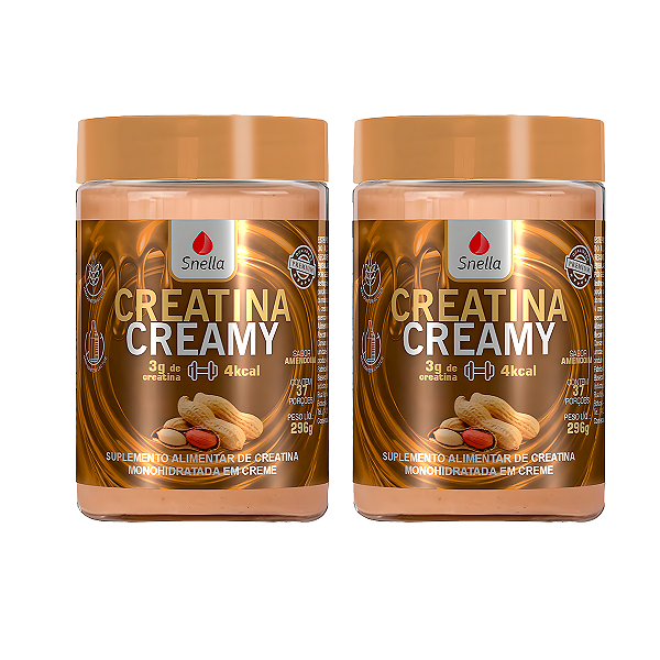Creatina Creamy - Sabor Paçoca Kit c/ 2 Potes