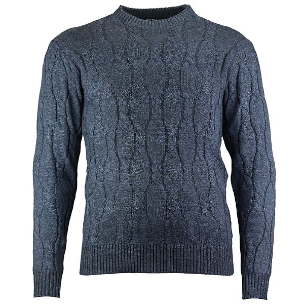 Suéter Delkor Tricot Texturizado Masculino Plus Size