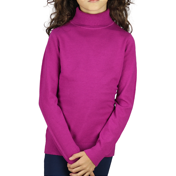Blusa Pixe Love Modal Gola Alta Básica Infantil Menina
