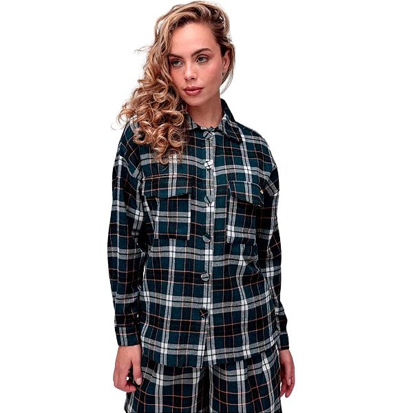 Camisa Charry Em Flanela Xadrez Feminina