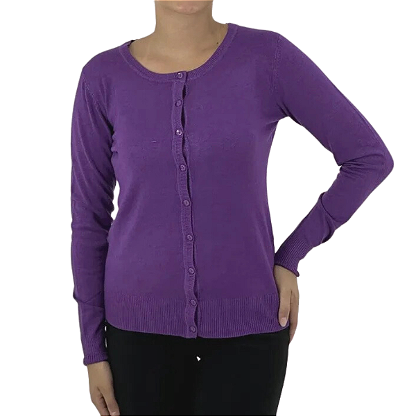 Cardigan Facinelli Básico Gola Redonda Feminino