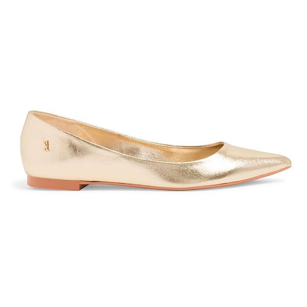 Sapatilha Santa Lolla Metalizada Ecowear Bico Fino Dourada Feminino