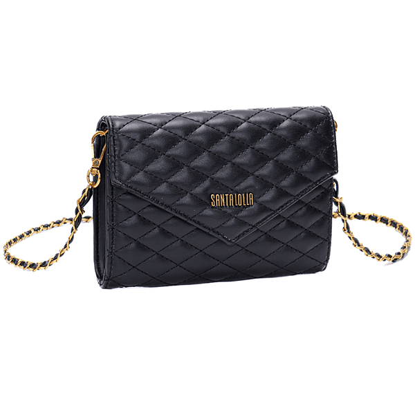Bolsa Carteira Santa Lolla Matelassê Soft Alça Corrente Transversal Feminina