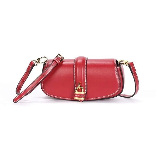 Bolsa Santa Lolla Pequena Soft Vermelho Alça Transversal