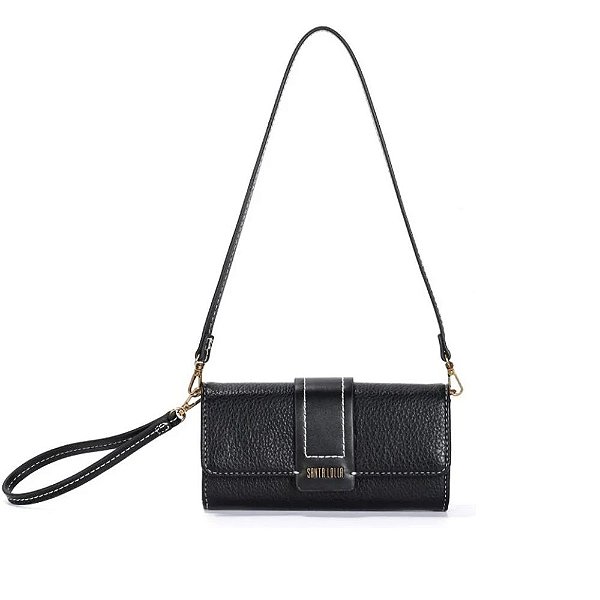 Bolsa Santa Lolla Carteira Floater Alça Dupla Preta
