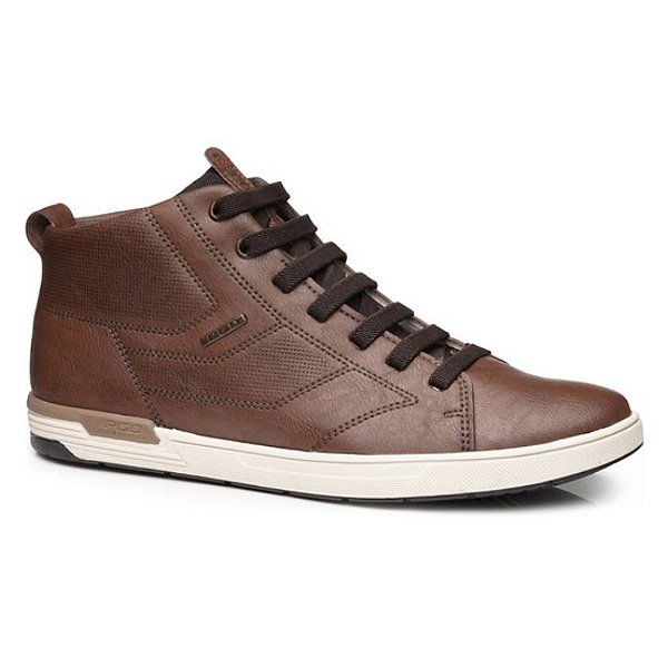 Sapatênis Pegada Couro Brown Solado Confort Masculino