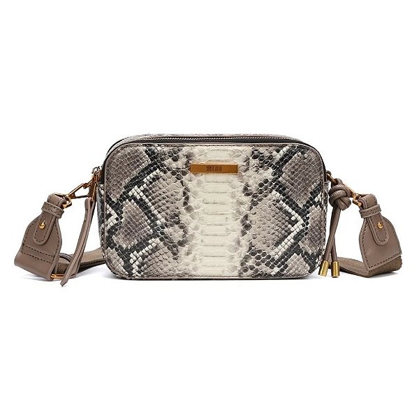 Bolsa Santa Lolla Estampa Cobra Alça Gorgurão Transversal