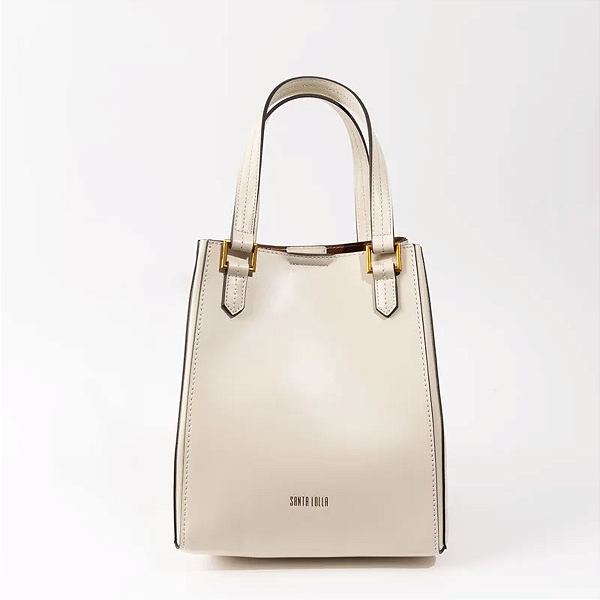 Bolsa Santa Lolla Shopper Soft Alça Ombro Marfim