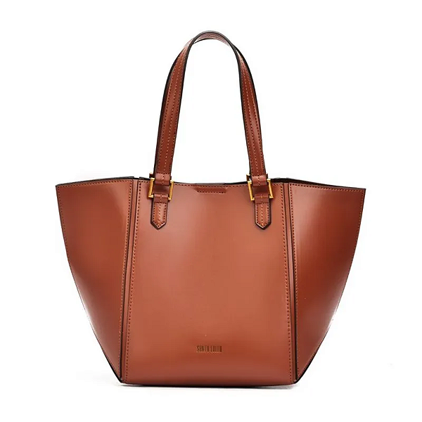 Bolsa Santa Lolla Shopper Soft Alça Ombro Marrom