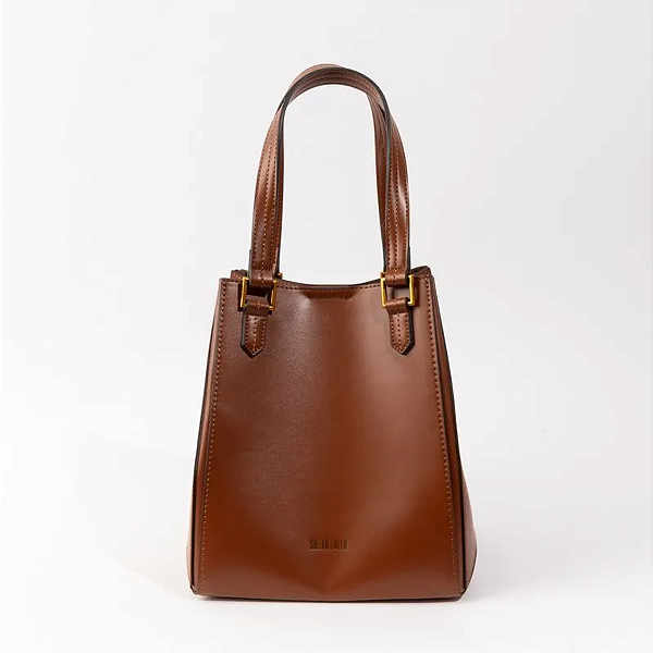Bolsa Santa Lolla Shopper Soft Alça Ombro Marrom