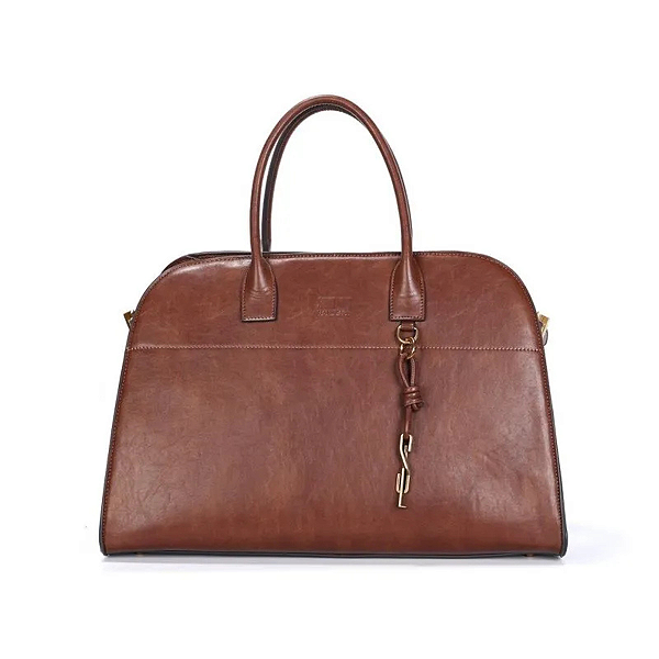 Bolsa Santa Lolla Grande Rustico Alça Ombro Marrom