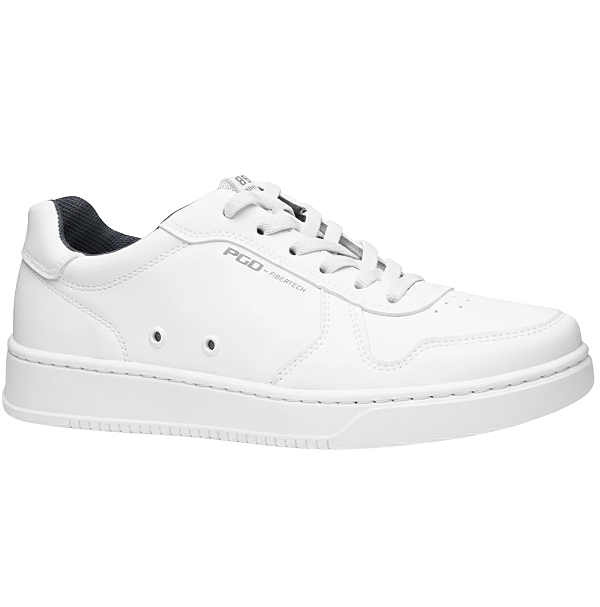 Sapatênis Pegada Microfibra Casual Branco Masculino