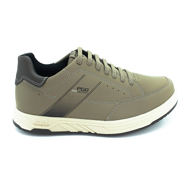 Sapatênis Pegada Microfibra Casual Bege Masculino