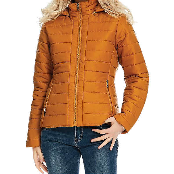 Jaqueta Facinelli Puffer Nylon com Capuz Feminina