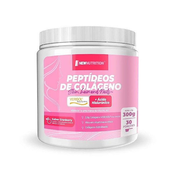 Colágeno Verisol com Ácido Hialurônico- 300G (30 porções) - Sabor Cranberry - Newnutrition