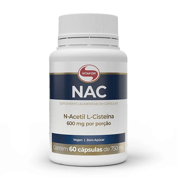 NAC N-Acetil L-Cisteína - 60 cápsulas de 750mg - Vitafor