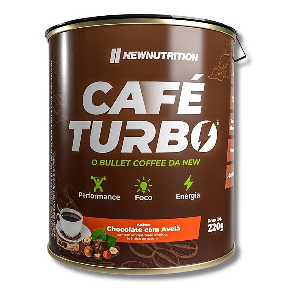 Café Turbo 220G Chocolate com Avelã Lata - Newnutrition