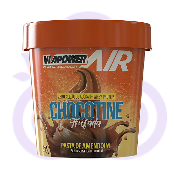 Pasta de Amendoim - Sabor Sorvete Chocotine Trufada - Pote 280g - Vitapower Air - Vitafor