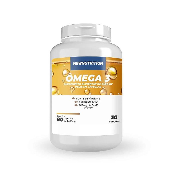 Ômega 3 - 90 cápsulas (30 porções) - Newnutrition