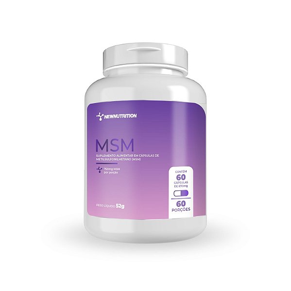 MSM - Enxofre Orgânico  / Metilsulfonilmetano - 750 mg - 60 cápsulas