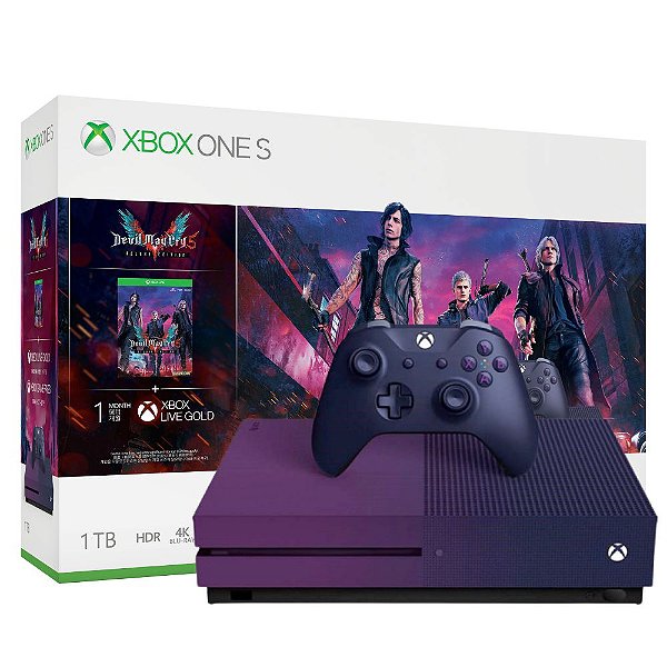 Console Xbox One S 1TB - Edição Especial Devil May Cry 5 Seminovo