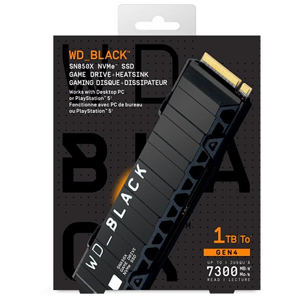 SSD WD Black SN850X Gaming 1TB, NVMe - PS5