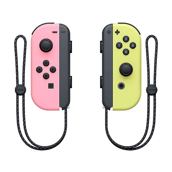 Controle Joy Con Nintendo Switch Rosa e Amarelo