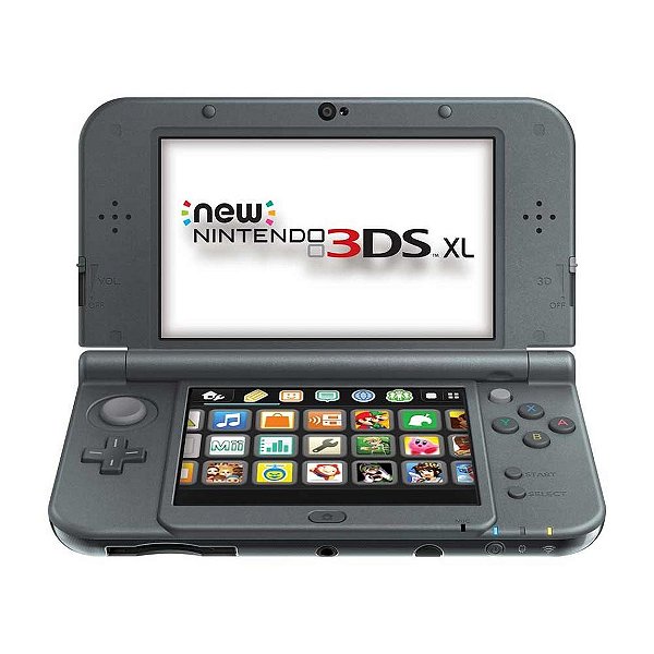 New Nintendo 3DS XL Preto + Carregador Nintendo Seminovo
