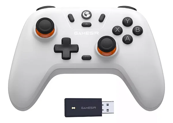 Controle Sem fio GameSir T4 Nova Lite Stellar White + Estojo - PC/Switch/Steam/iOS/Android
